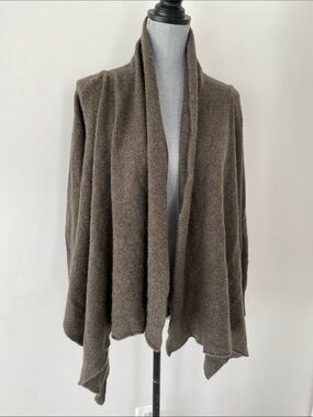 Scanlan Theodore Cashmere Open Crape Front Cardigan XS Quiet Luxury Lagenlook